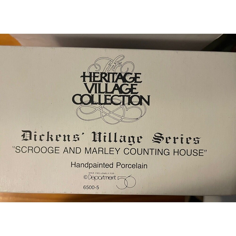 Dept 56 Dickens' Village Scrooge & Marley Counting House Lit Boxed 1986